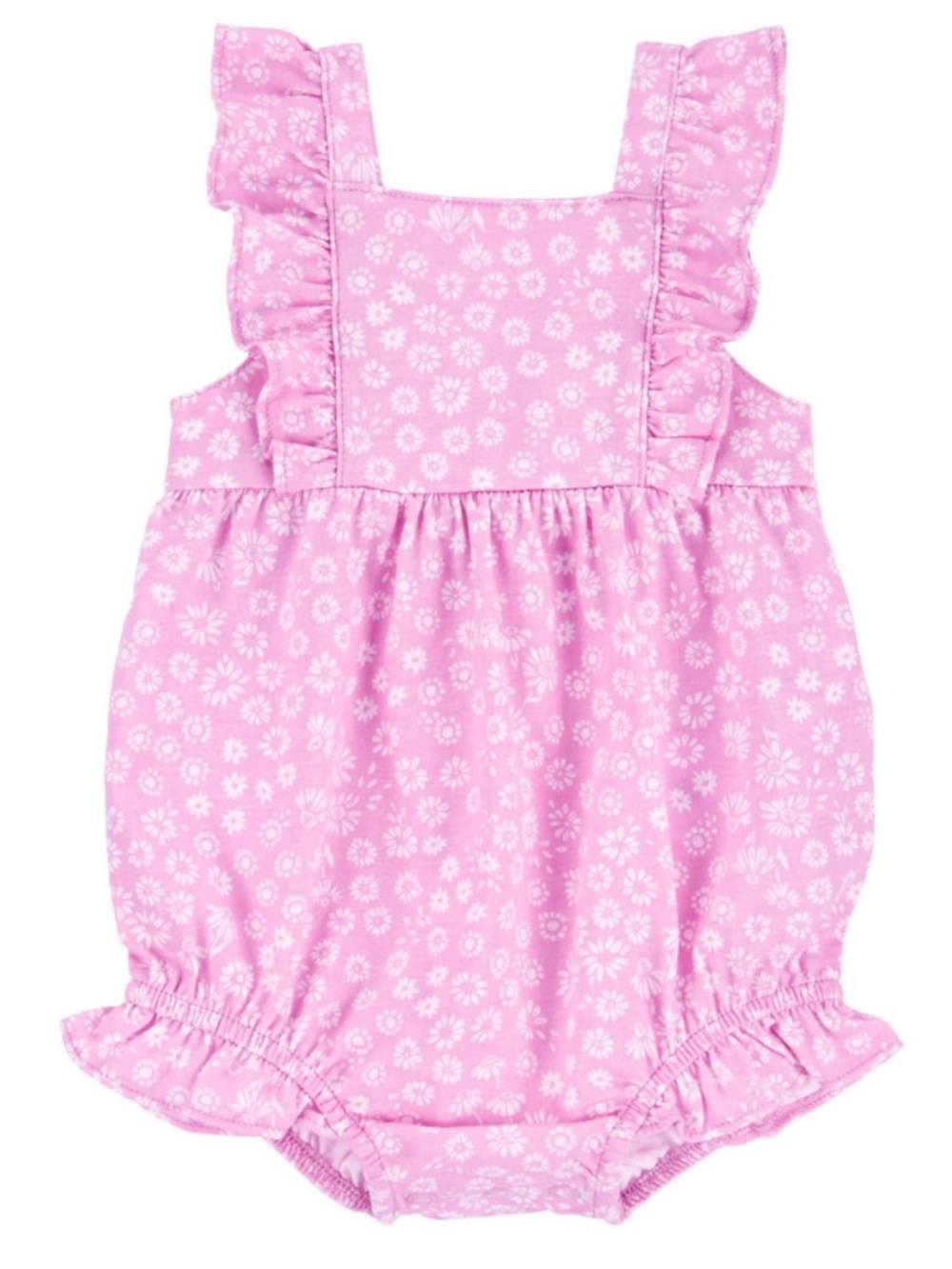 Carter's Floral Eyelet Lace Slub Jersey Bodysuit